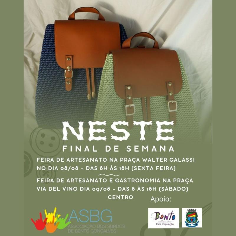 Neste Final de Semana tem Feira com a ASBG!