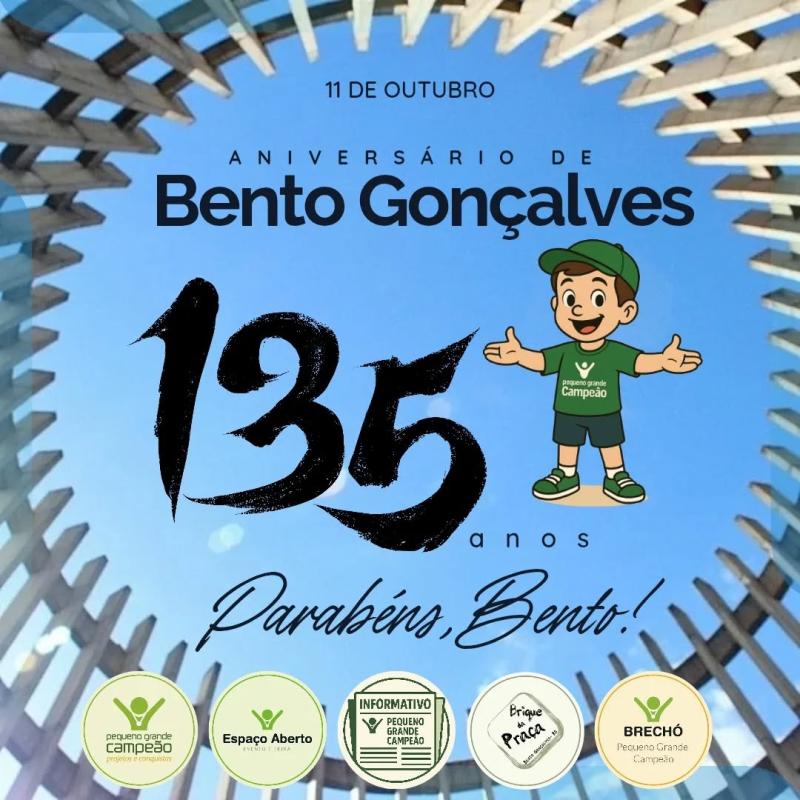 Parabéns para Nossa Terra! Viva, Bento!