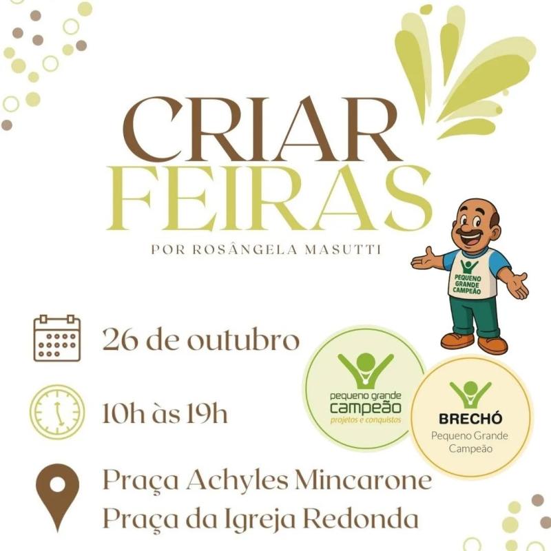Vem aí, mais Uma Criar Feiras! Participe! Vem com a Gente!