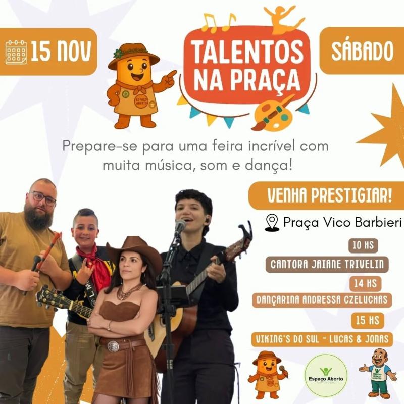 Talentos na Praça é Sábado