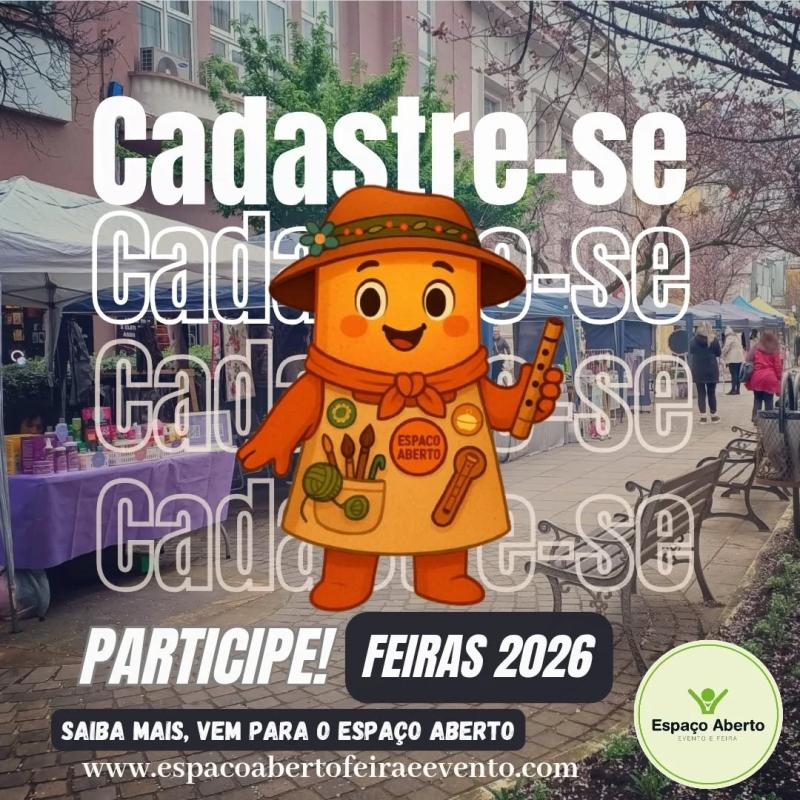 Cadastre-se, para o Espaço Aberto