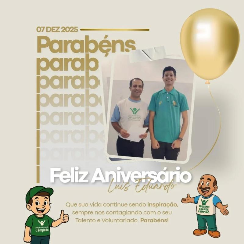Parabéns, Luis!