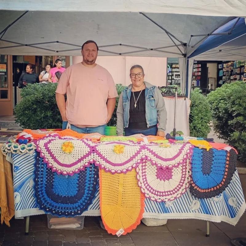 Pequeno Grande Campeão com o espaço do artesanato na edição da Espaço Aberto em Bento!