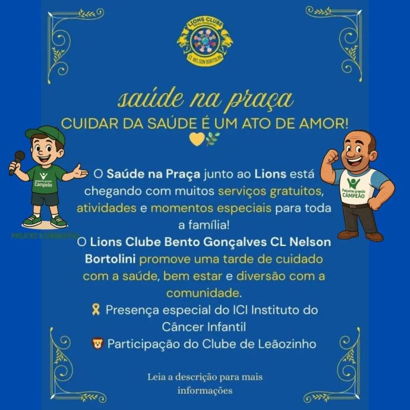 Saúde na Praça é Domingo