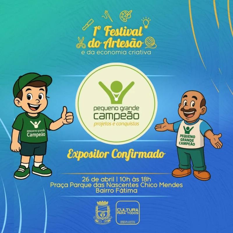 E vamos de Feira! Dia 26 de Abril, no Festival do Artesão! Venha Prestigiar!