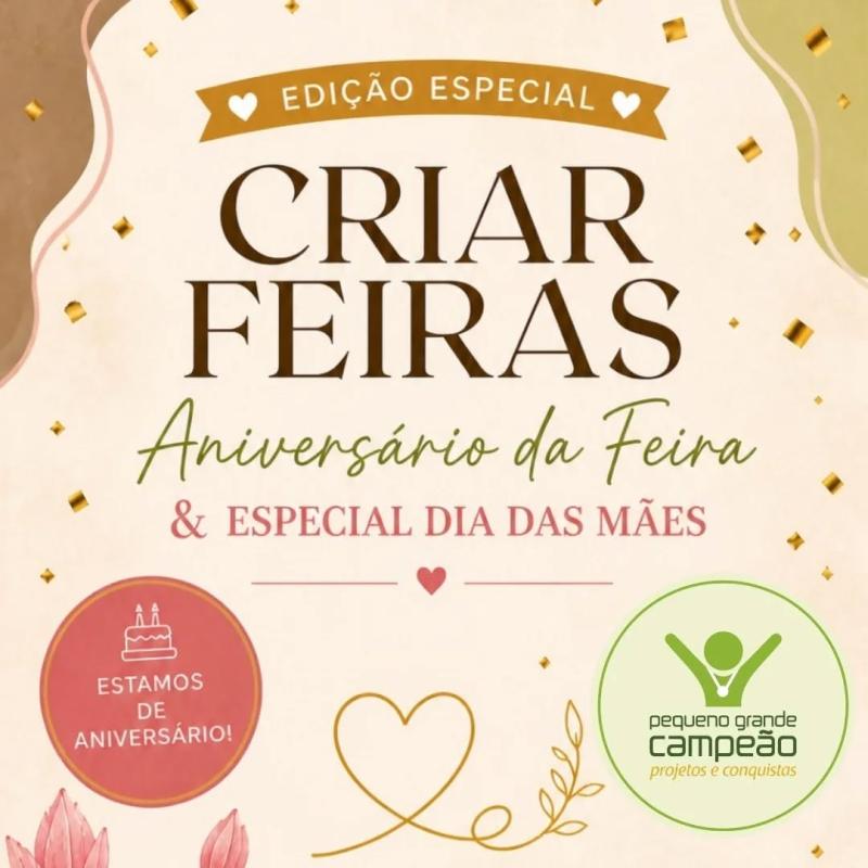 É Domingo! Dia de Criar! Dia de Feira! Vem com a Gente!