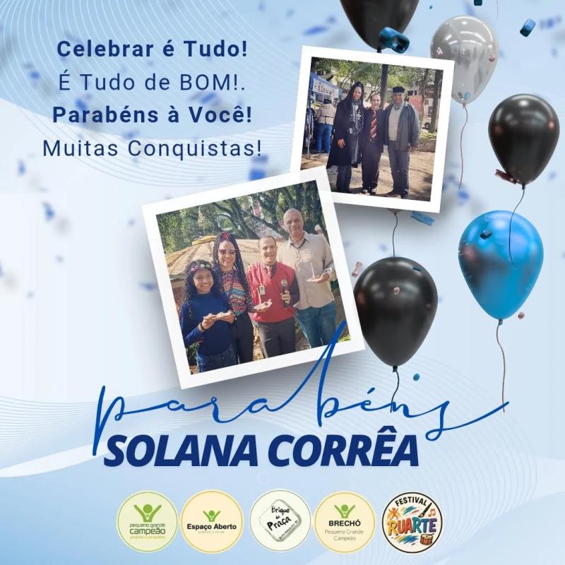 Parabéns, Solana!