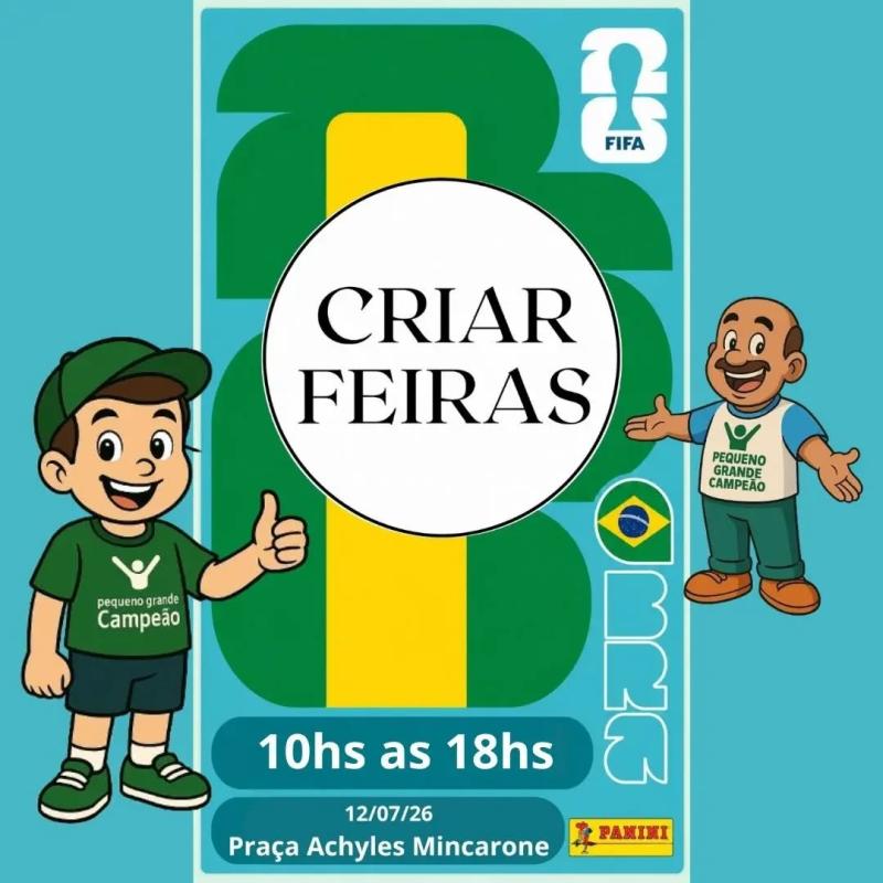 Vem pra Feira! Vem pra Criar! É Domingo! Participe!