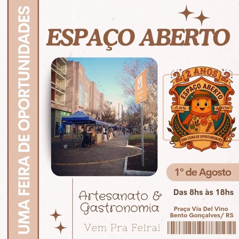 Vem Agosto! E vem aí, mais uma Edição da Espaço Aberto na Via Del Vino! Participe!