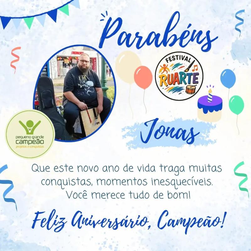 Parabéns, Jonas!