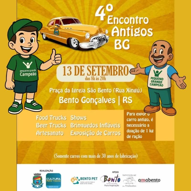Vem aí, o Encontro de Carros Antigos de Bento Gonçalves! Você vai!? Vem com a Gente!