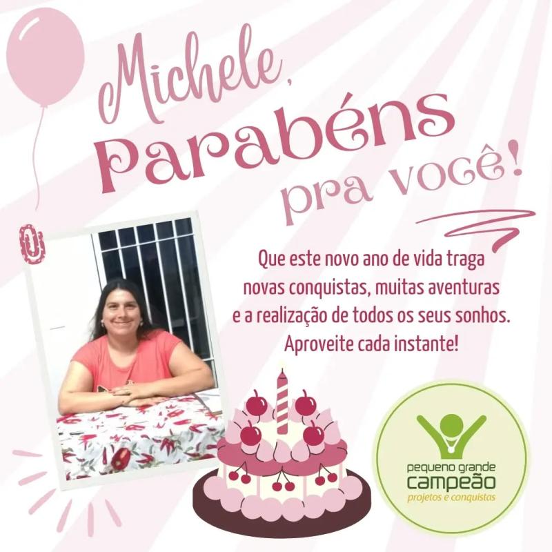 Parabéns, Michele!