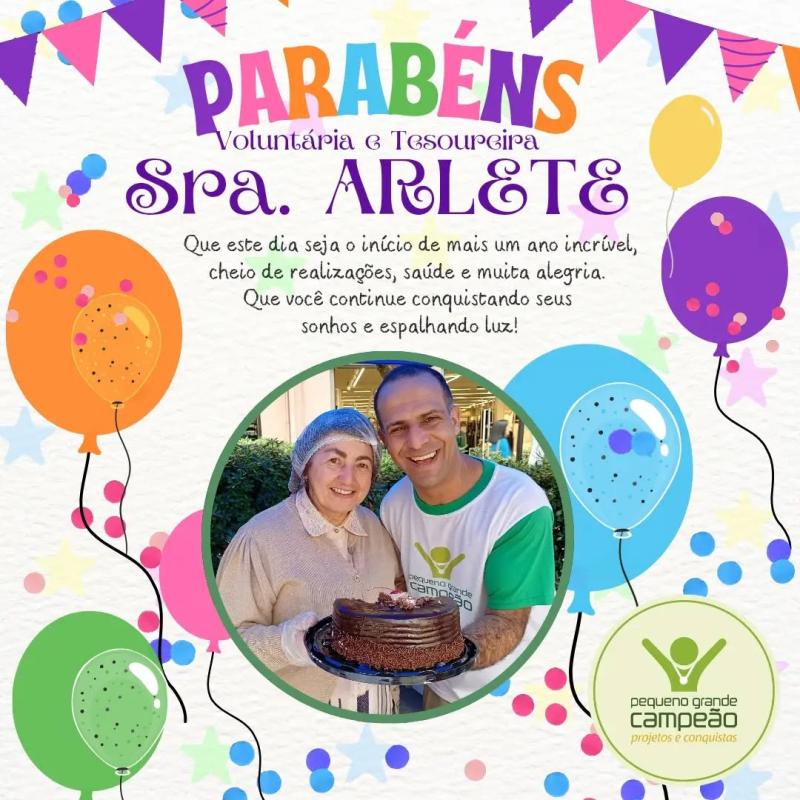 Parabéns, Arlete!