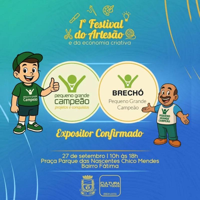 Vem aí, o 1º Festival de Artesão e da Feira Criativa. Participe!