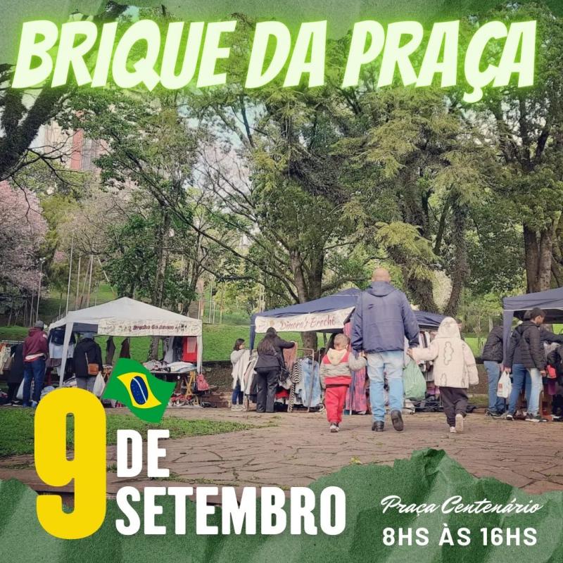Dia 9 de Setembro tem Brique da Praça em Bento