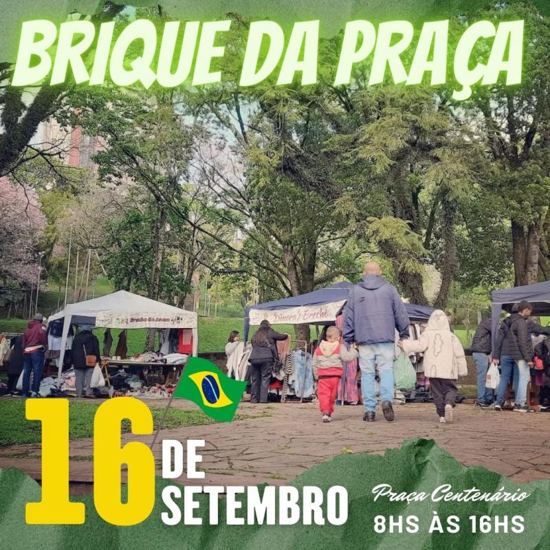 Dia 16 de Setembro tem Brique da Praça em Bento