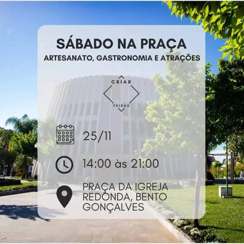 Palco Cultural e Sábado na Praça ocorrem neste sábado, na Praça Achyles Mincarone