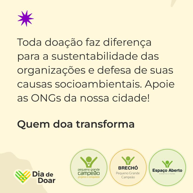 Todo Dia é Dia de Doar! Vem com a Gente!