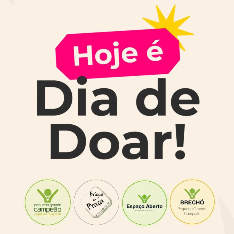Hoje é Dia de Doar!