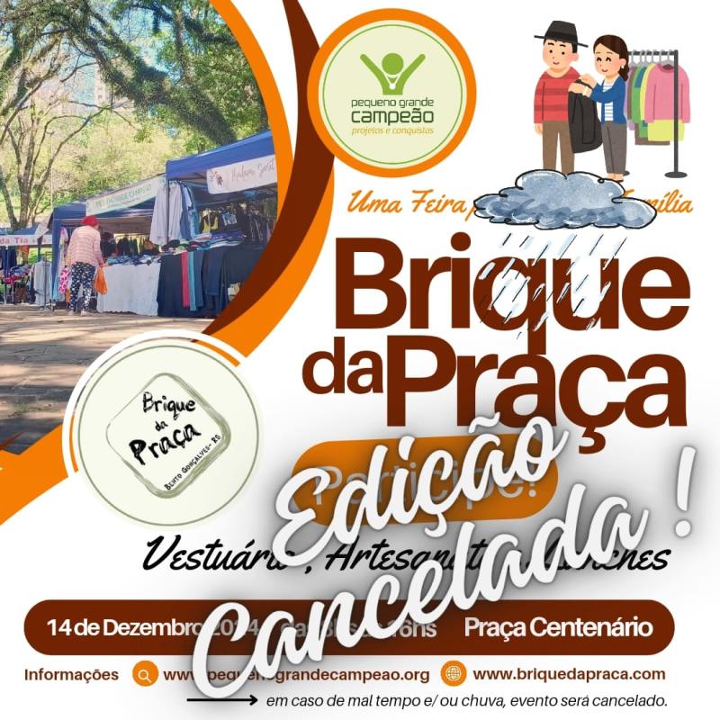 Brique da Praça tem Feira Cancelada!