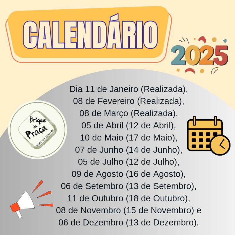 Calendários das Feiras da Pequeno Grande Campeão