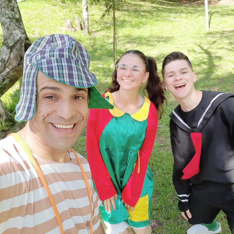 Trio! Chaves, Kiko e Chiquinha no Brique da Praça